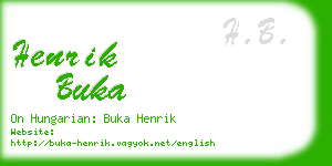 henrik buka business card